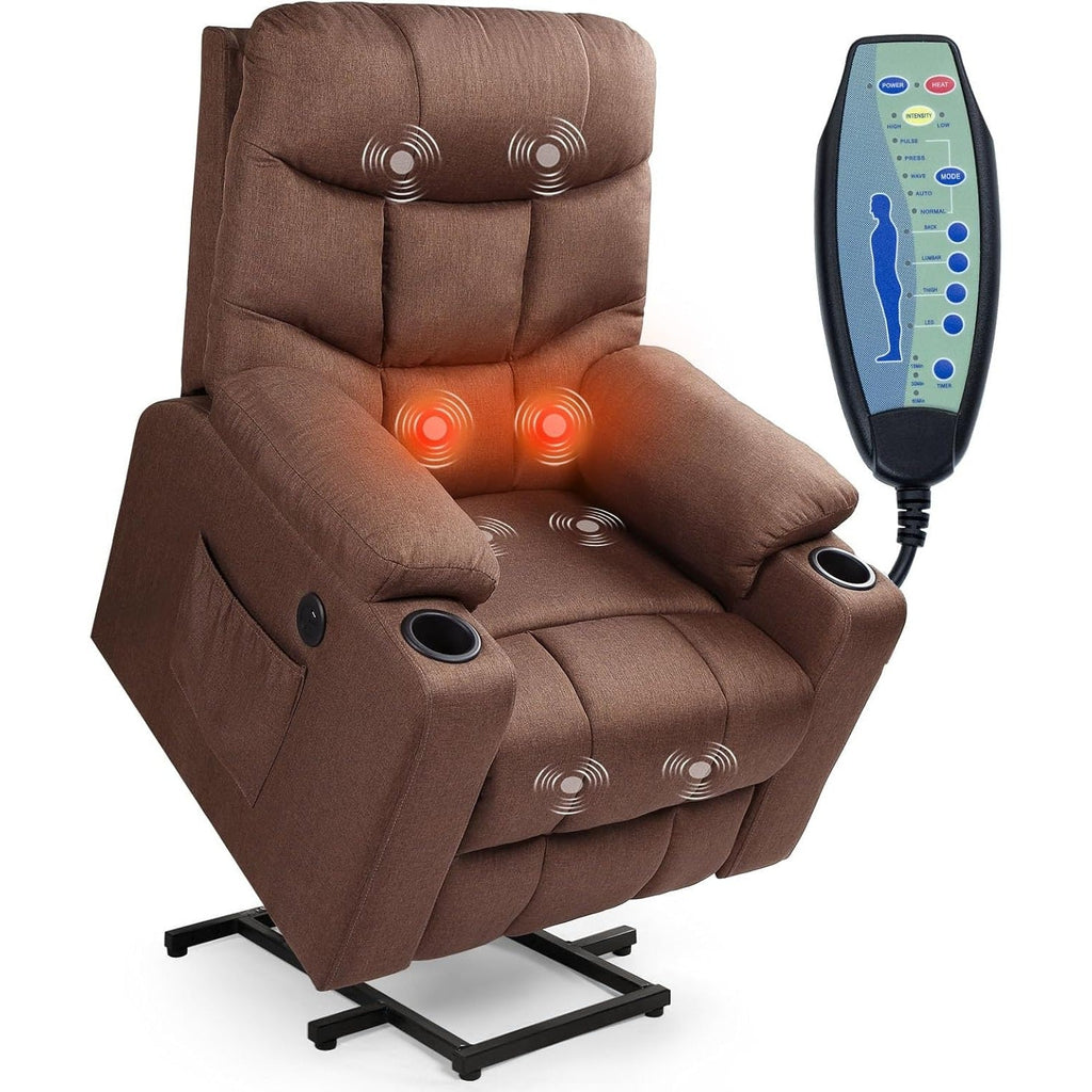 YODOLLA Massage Power Lift Recliner for Elderly, Electric Lift Chair, Brownbest