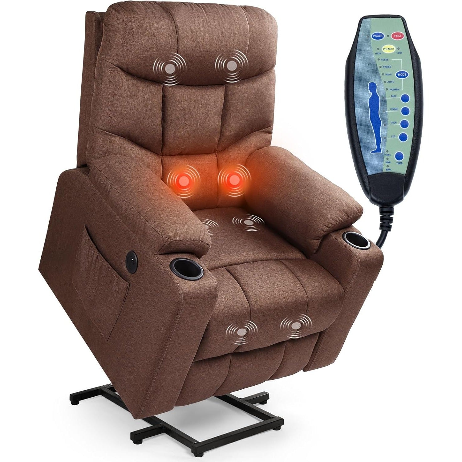 YODOLLA Massage Power Lift Recliner for Elderly, Electric Lift Chair, Brownbest