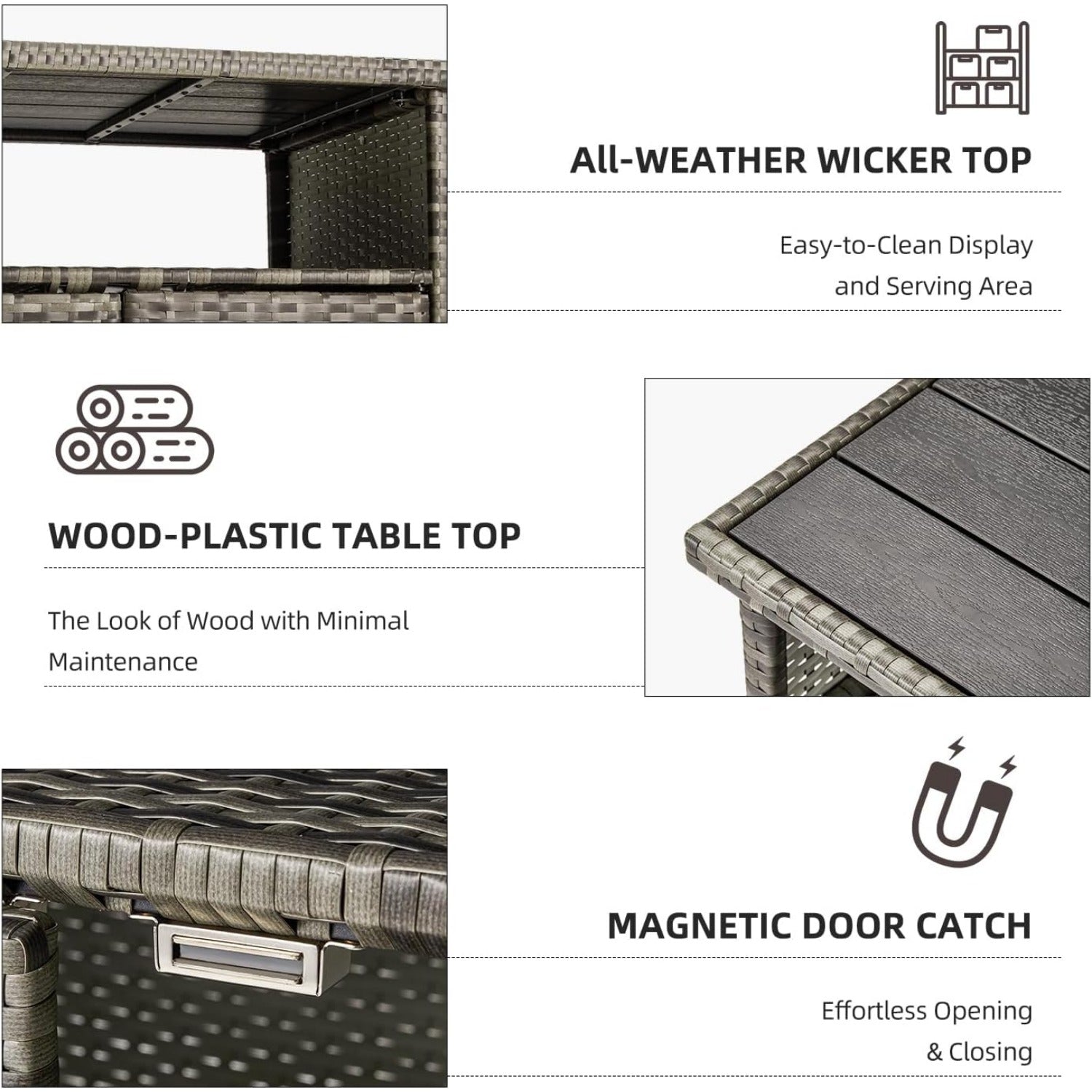 YODOLLA Grill Cart Outdoor with Storage, Graybest