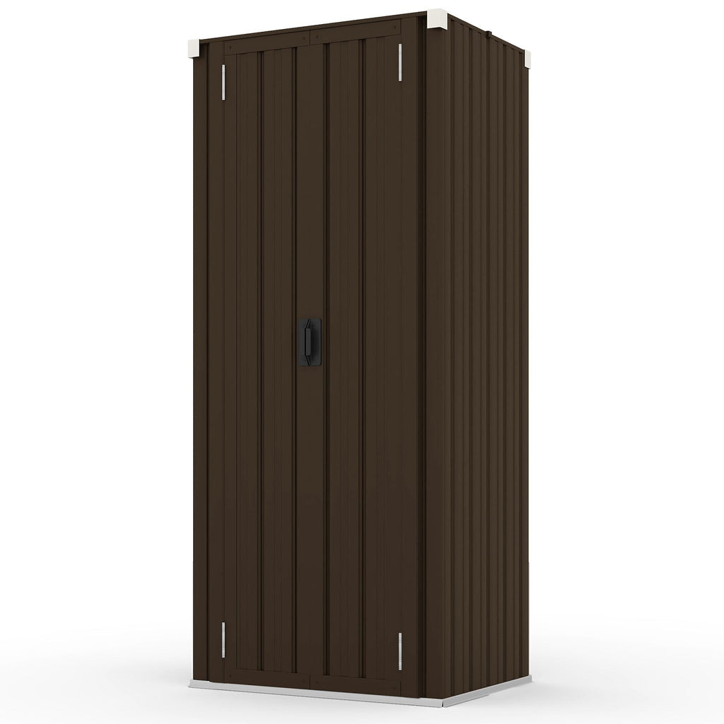 YODOLLA Vertical Garden Storage Shed, Brown