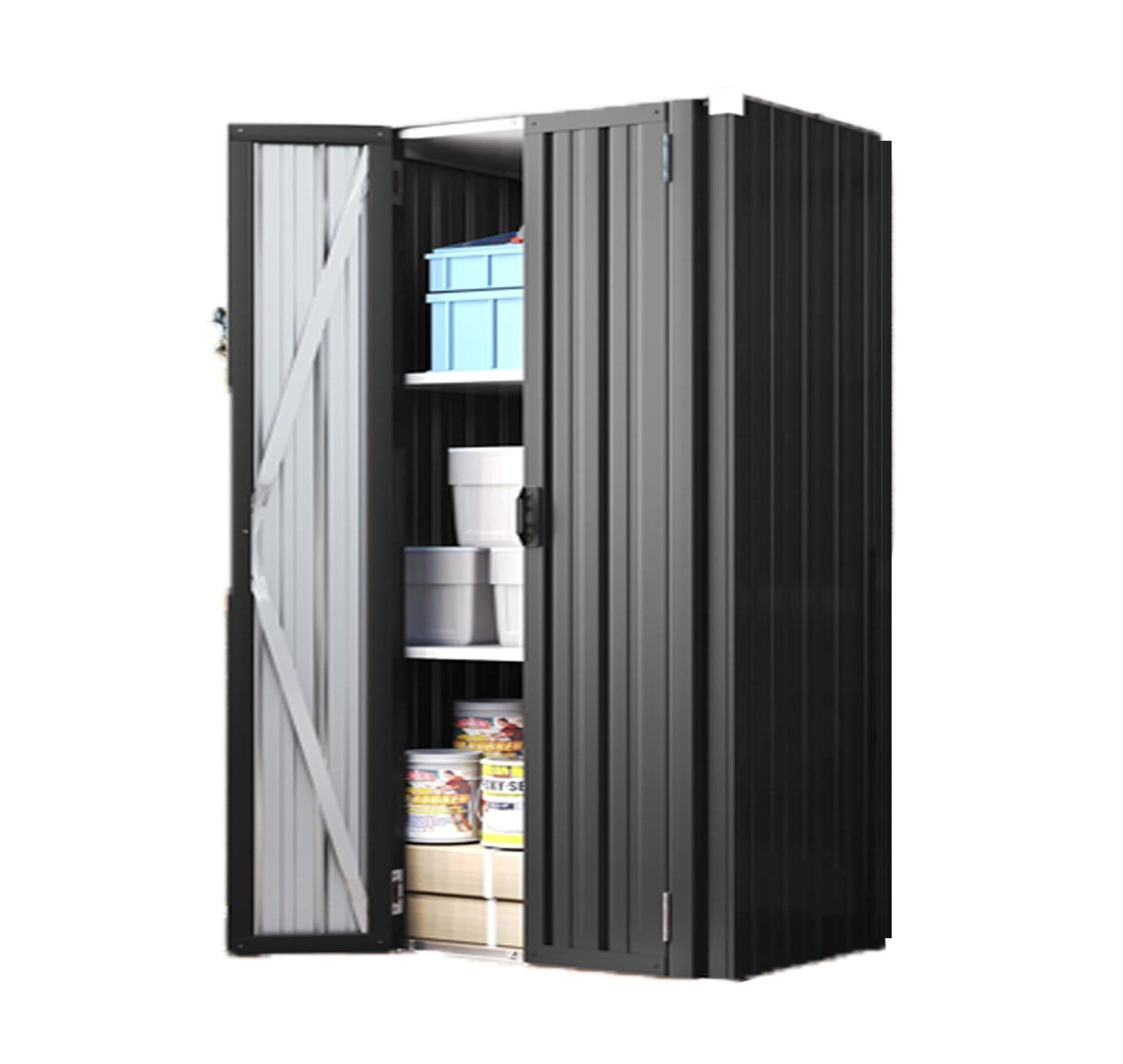 YODOLLA Vertical Garden Storage Shed, Gray