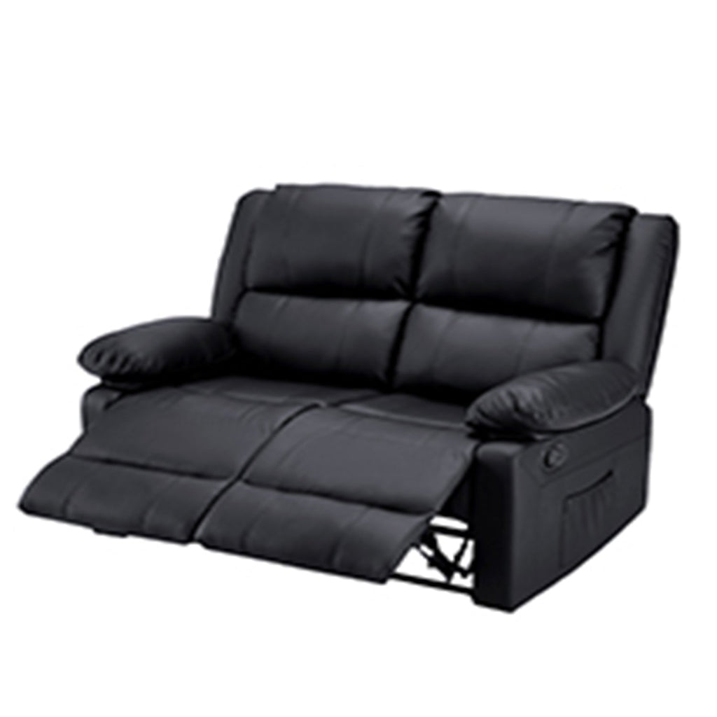 YODOLLA 2 Seat Loveseat Recliner with Heat&Massage Function, Faux Leather, Blackbest