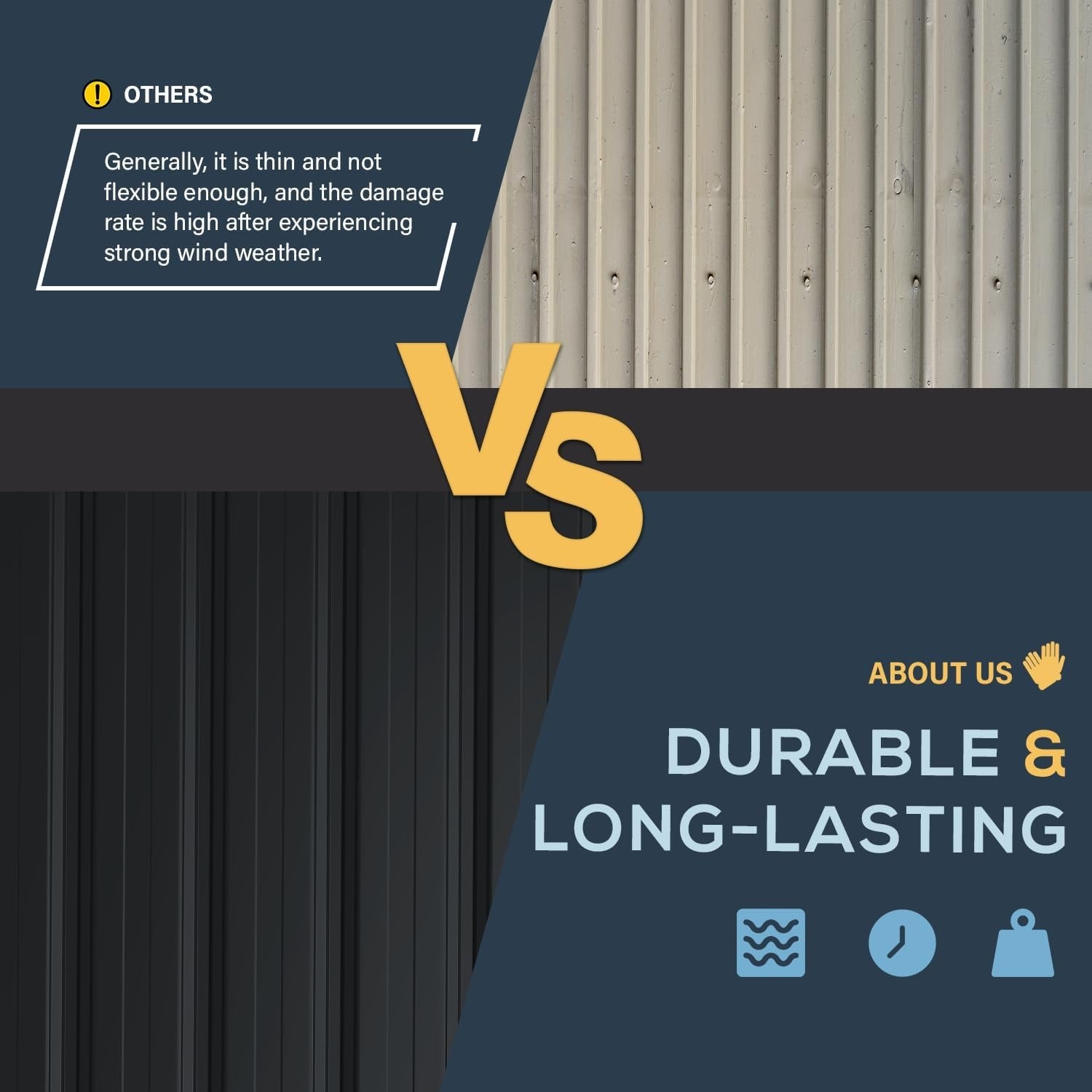 YODOLLA 10x14 Metal Outdoor Storage Garden Shed, Dark Gray