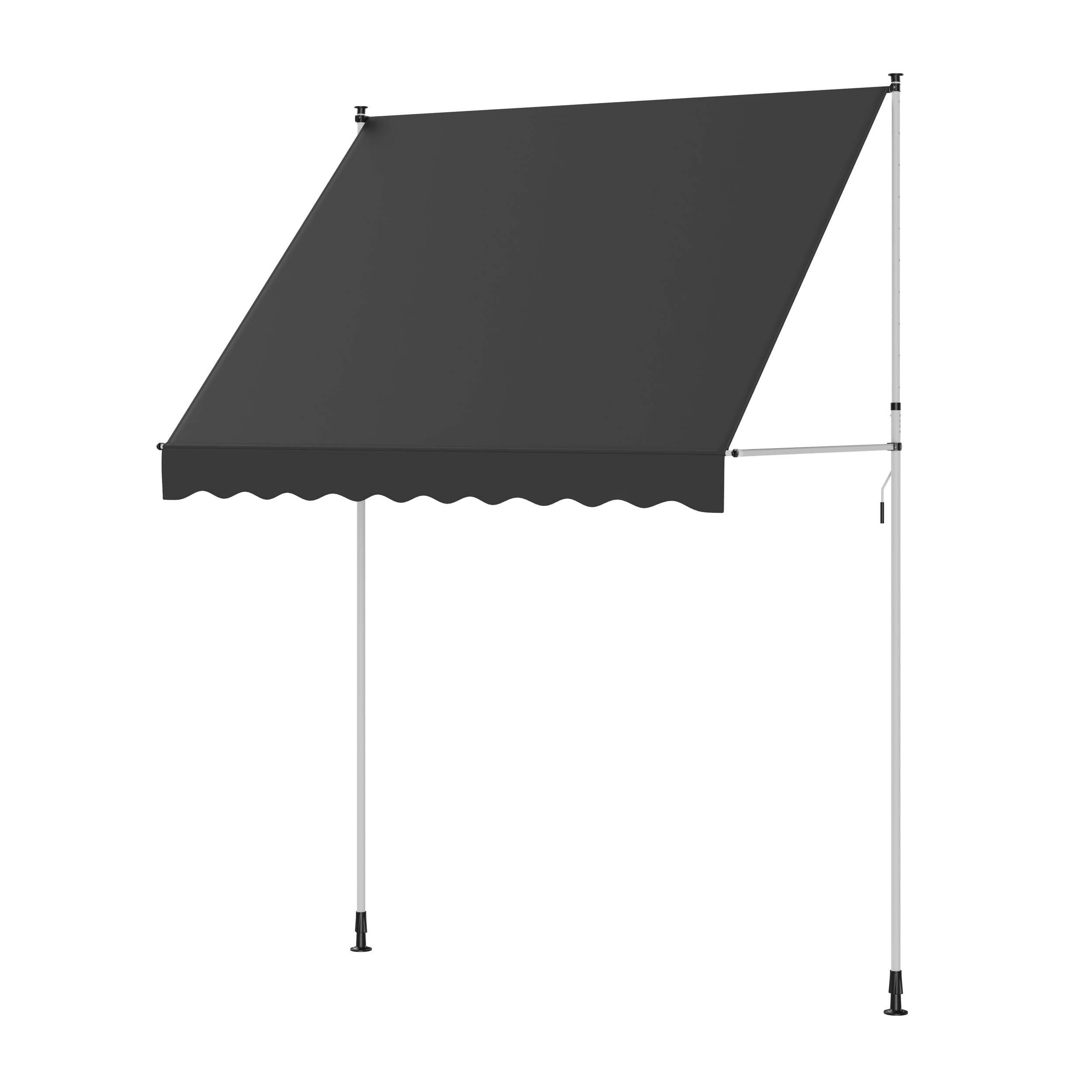 YODOLLA 78”×47” Free Standing Awning, Dark Grey