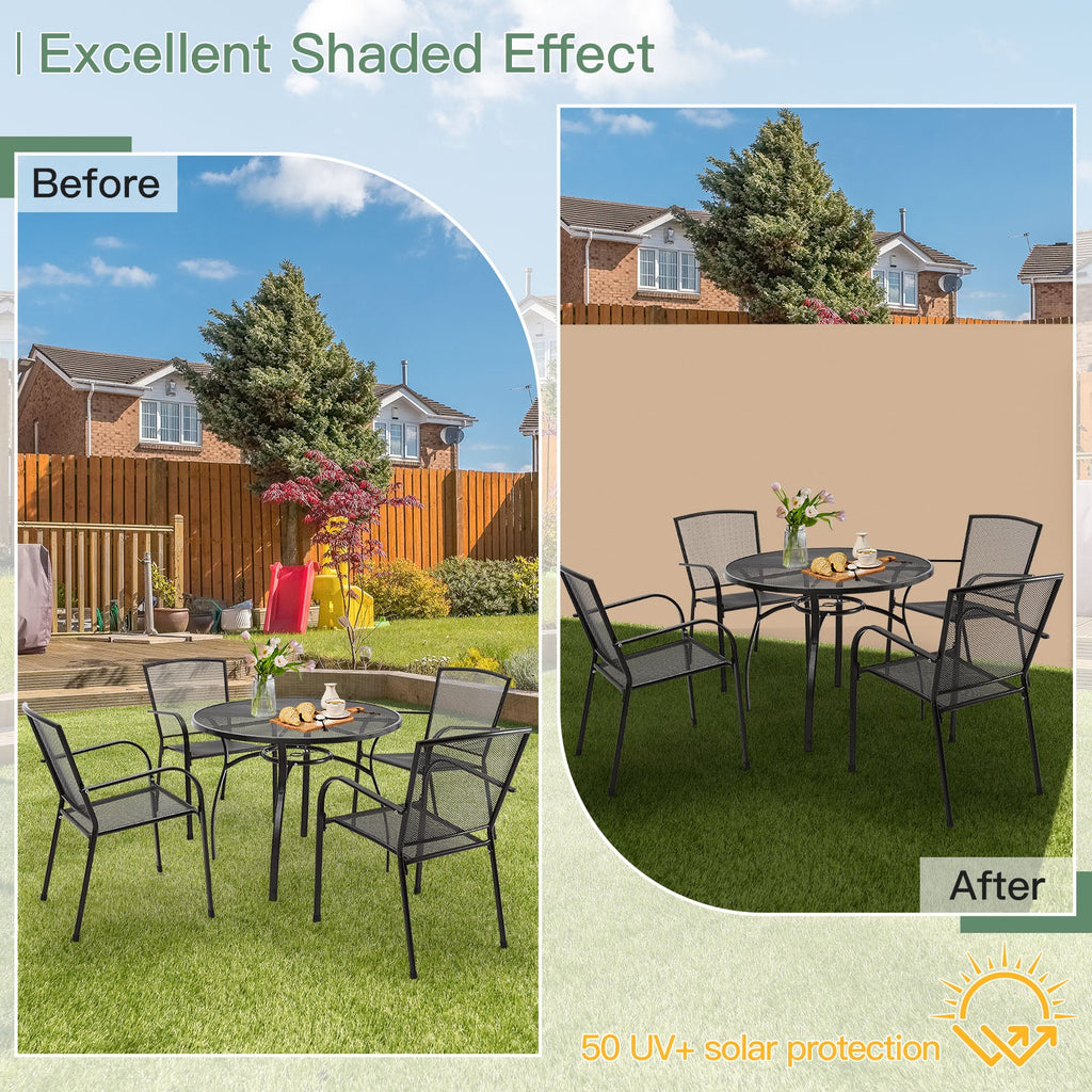 YODOLLA 118"x 71" Splashproof Retractable Side Awning, Beige