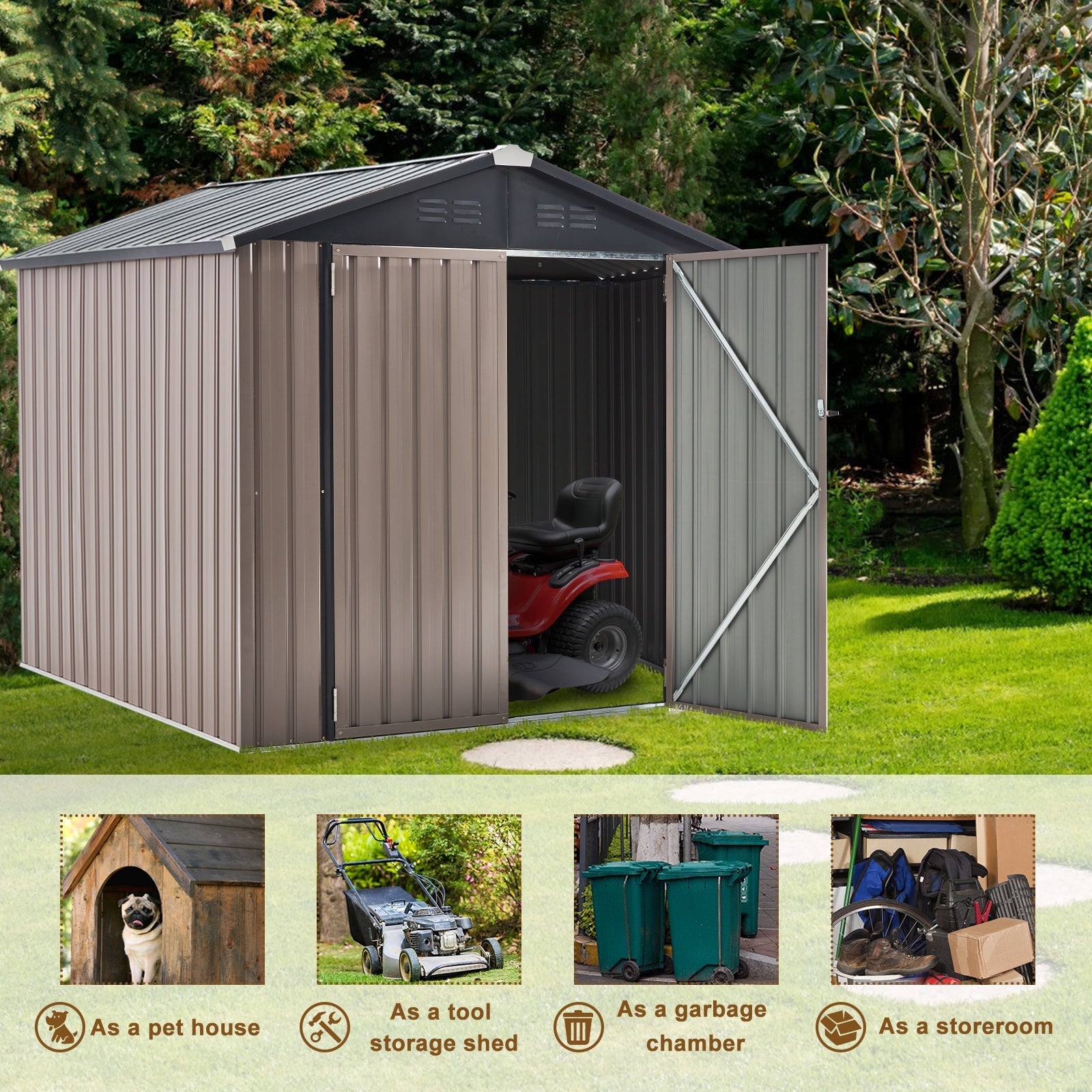 YODOLLA 6x6 Sheds Storage Sheds & Outdoor Storage