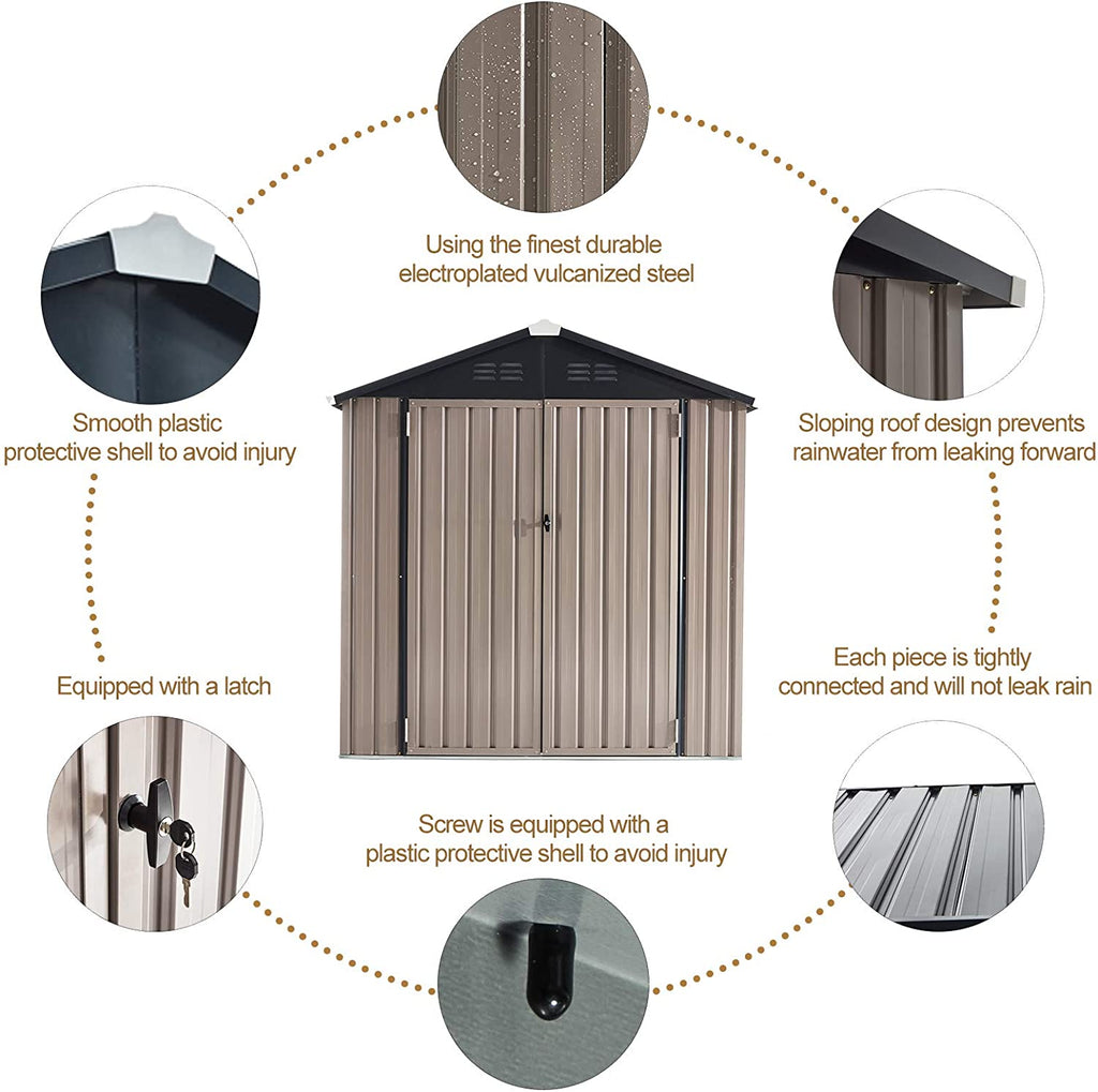 YODOLLA 6x6 Sheds Storage Sheds & Outdoor Storage