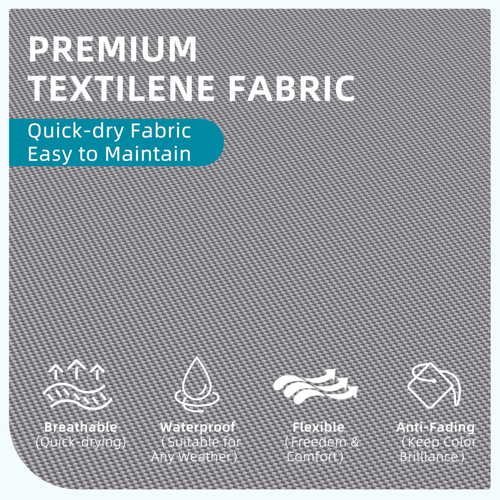 YODOLLA 4 PCS Curved Design Pool Lounge Chairs, Dark Grey