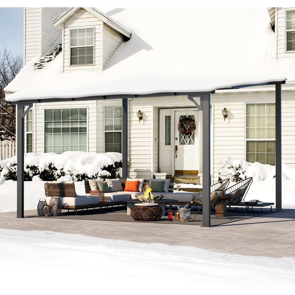 YODOLLA 12' x 12' Large Outdoor Wall Mounted Gazebos