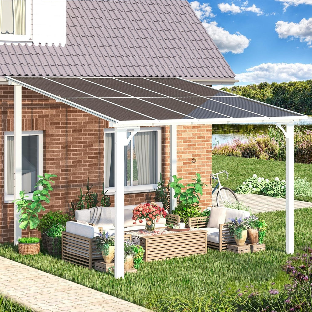 YODOLLA 10' x 10' Pergola Gazebo, Small Wall Mounted Pergolas and Gazebos