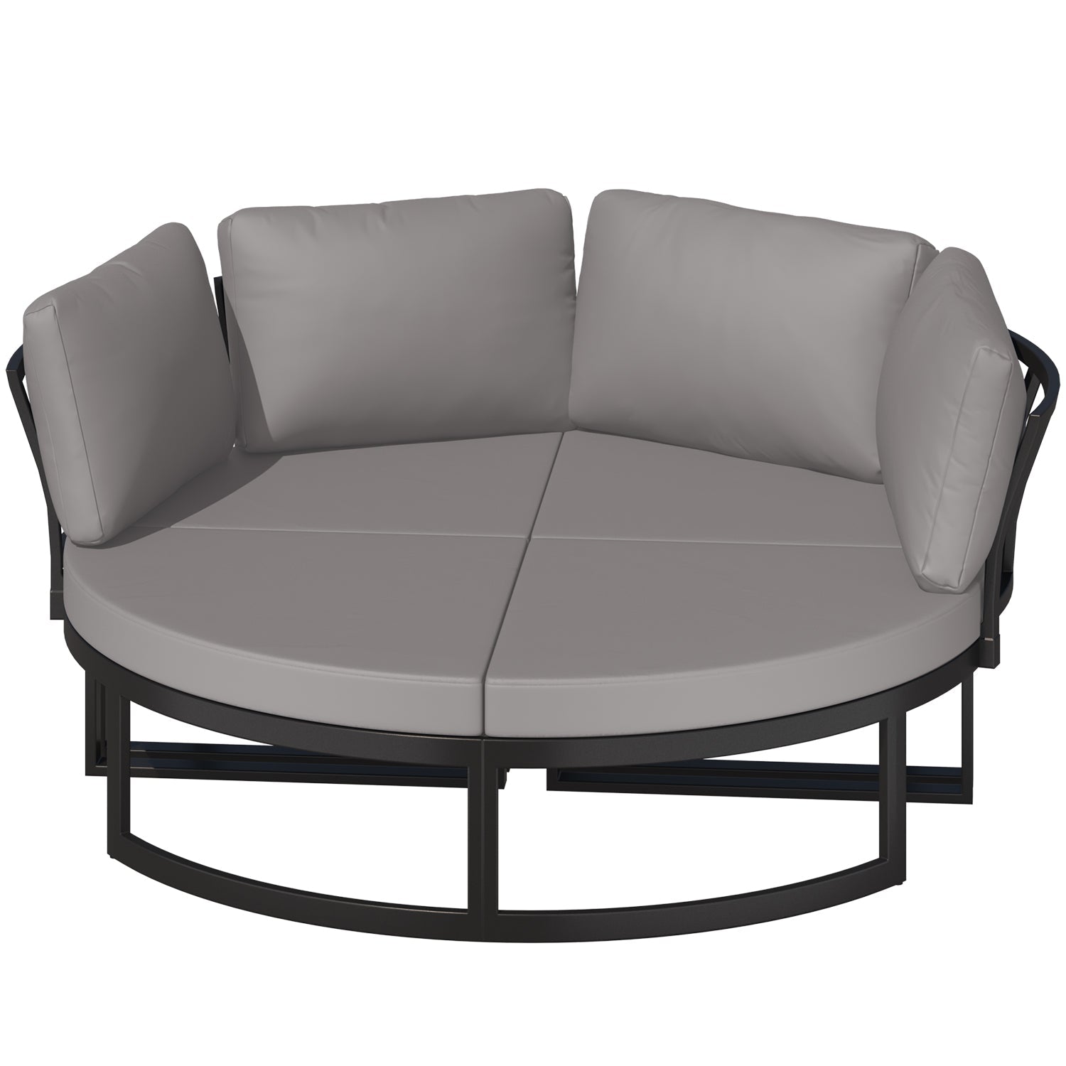 YODOLLA Patio Furniture Outdoor Daybed with Removable Cushions, Grey