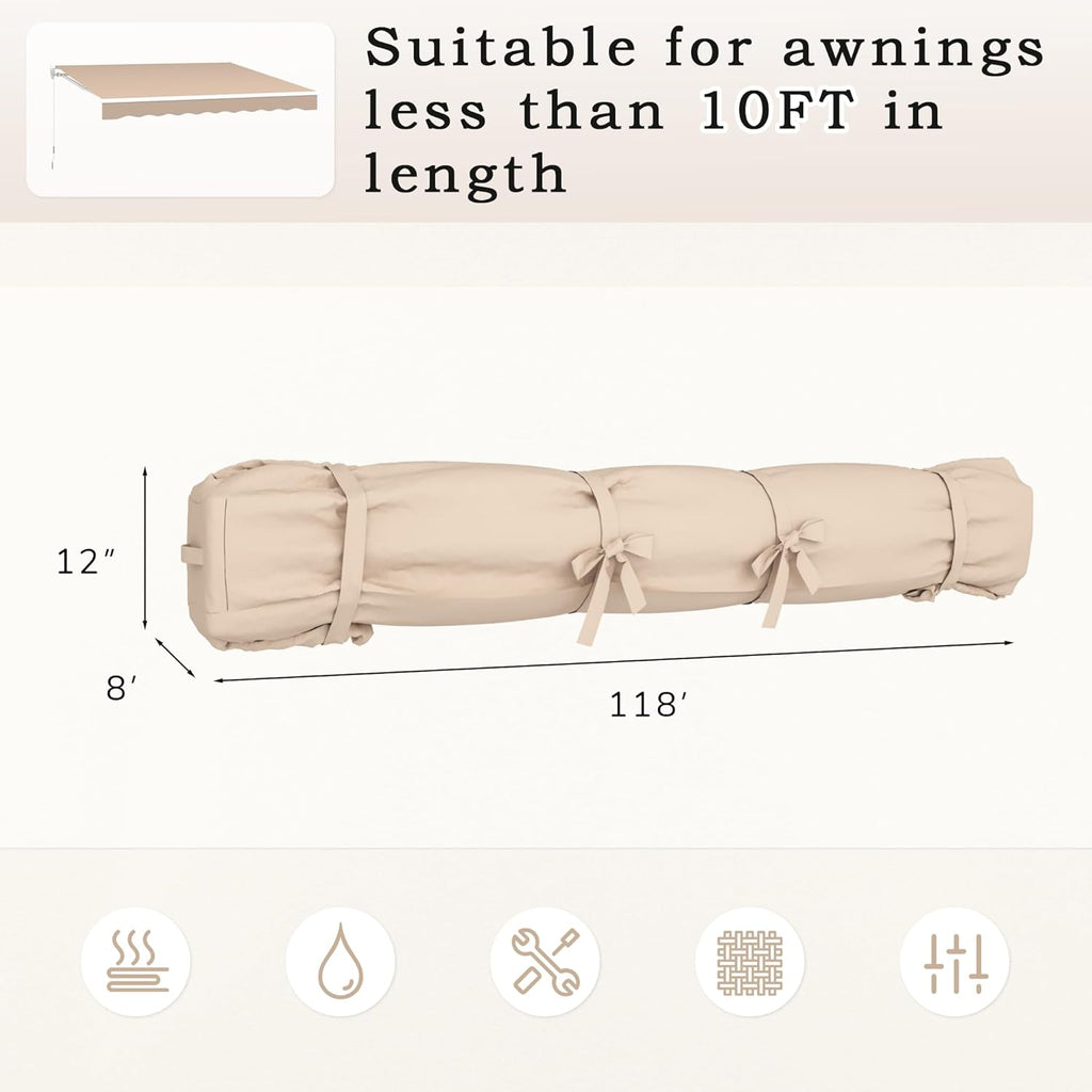 YODOLLA  Storage Bag for 10' Wide Awnings for Patio,Beige