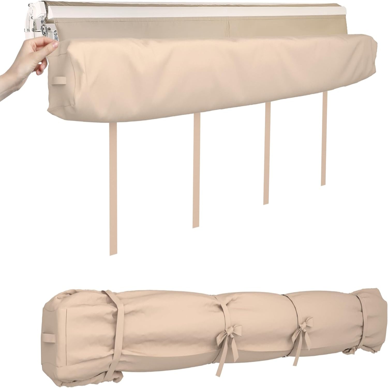 YODOLLA Storage Bag for 13' Wide Awnings for Patio, Beige