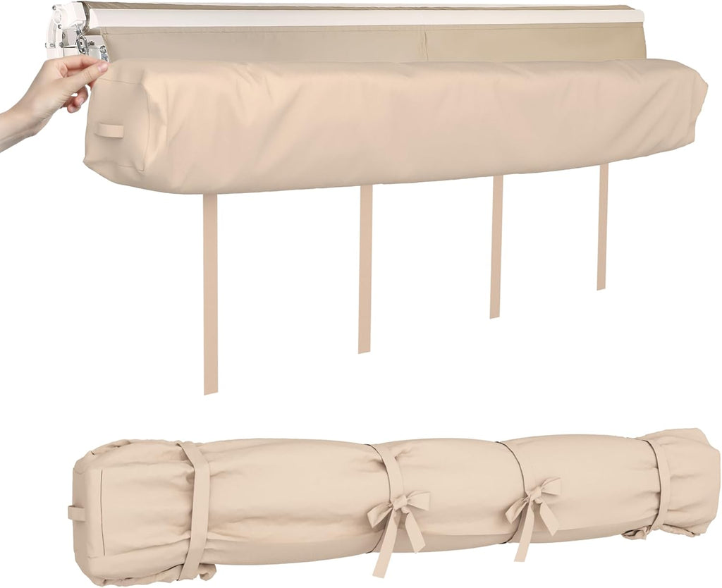 YODOLLA  Storage Bag for 10' Wide Awnings for Patio,Beige