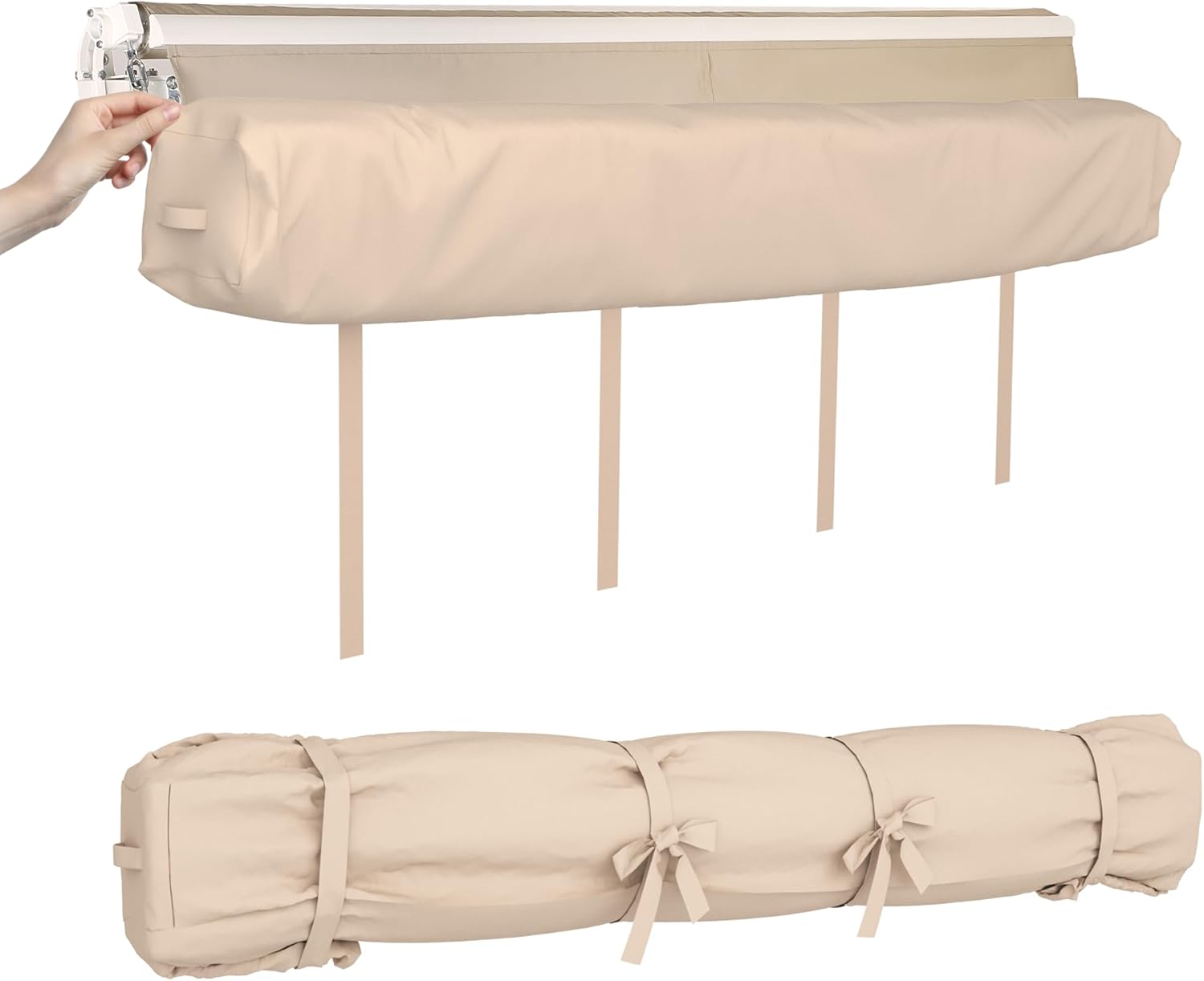 YODOLLA  Storage Bag for 10' Wide Awnings for Patio,Beige