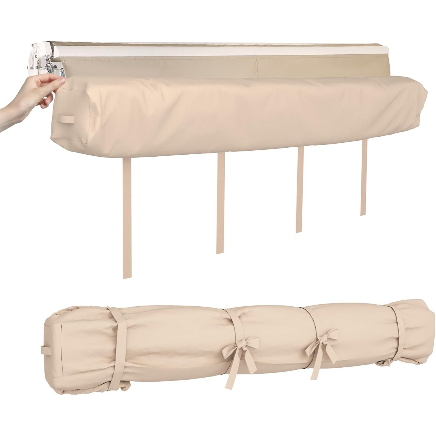 YODOLLA  Storage Bag for 10' Wide Awnings for Patio,Beige
