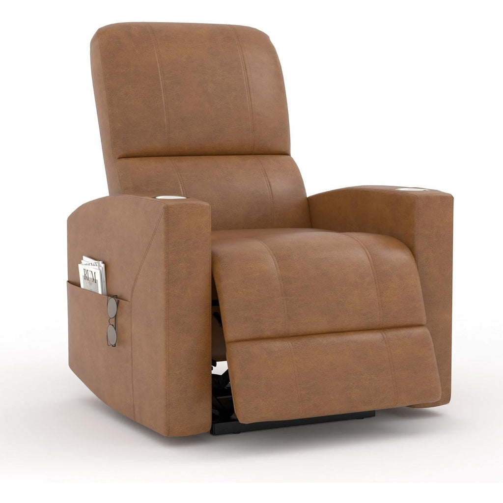 YODOLLA Recliner Sofa Chair, Faux Leather Brownbest