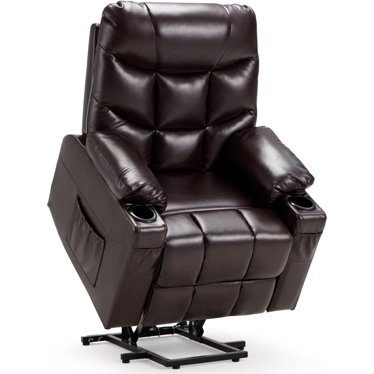 YODOLLA Massage Power Lift Recliner for Elderly, Faux Leather, Dark Brownbest