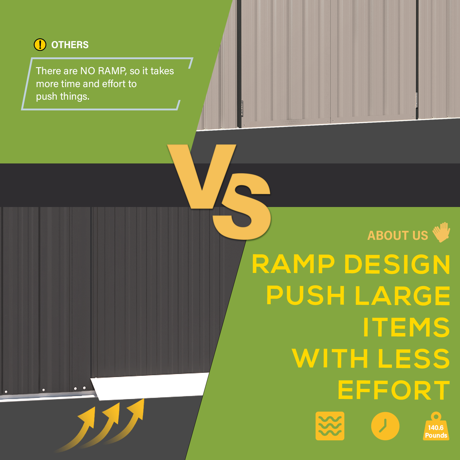 YODOLLA 8x6 Woodgrain Outdoor Storage Shed, Dark Greybest