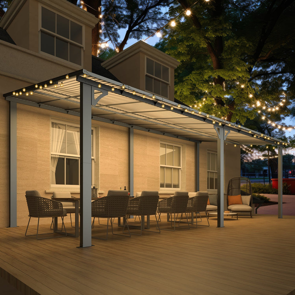 YODOLLA 20' x 10' Gazebo Outdoor Pergola