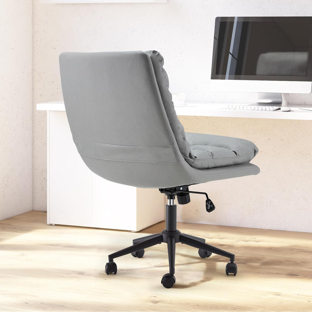 YODOLLA Office Chairs Swivel Desk Chair, Faux Leather Graybest