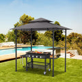 YODOLLA 8' x 5' Grill Gazebo, Dark Grey
