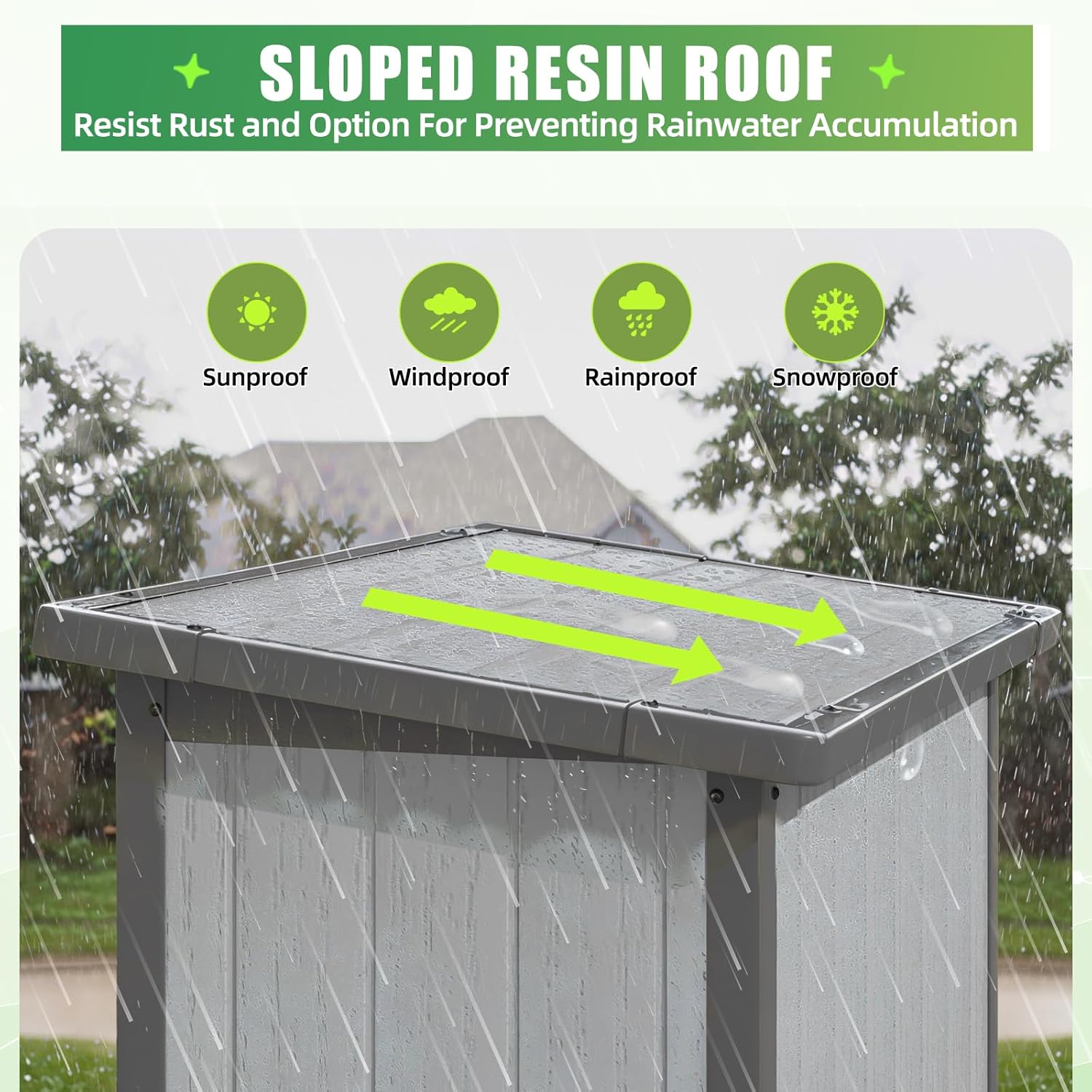 YODOLLA Waterproof Tall Resin Outdoor Storage Cabinet with Adjustable Shelves