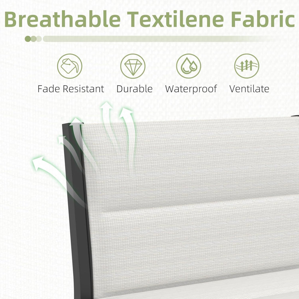 YODOLLA 7-Pc Sectional Patio Set Textilene Fabric, Off-Whitebest