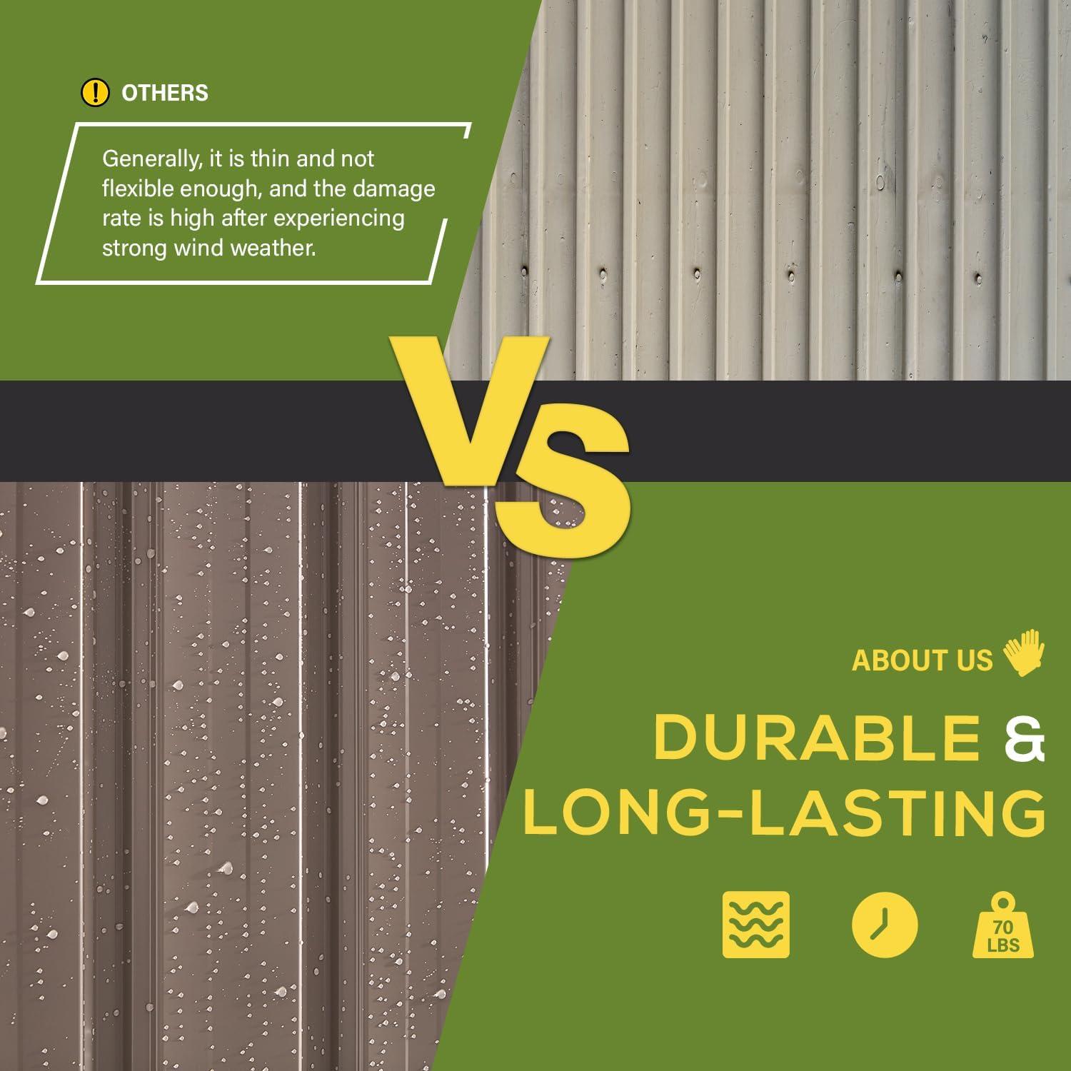 YODOLLA 5'x3' Outdoor Storage Shed with Floor Base