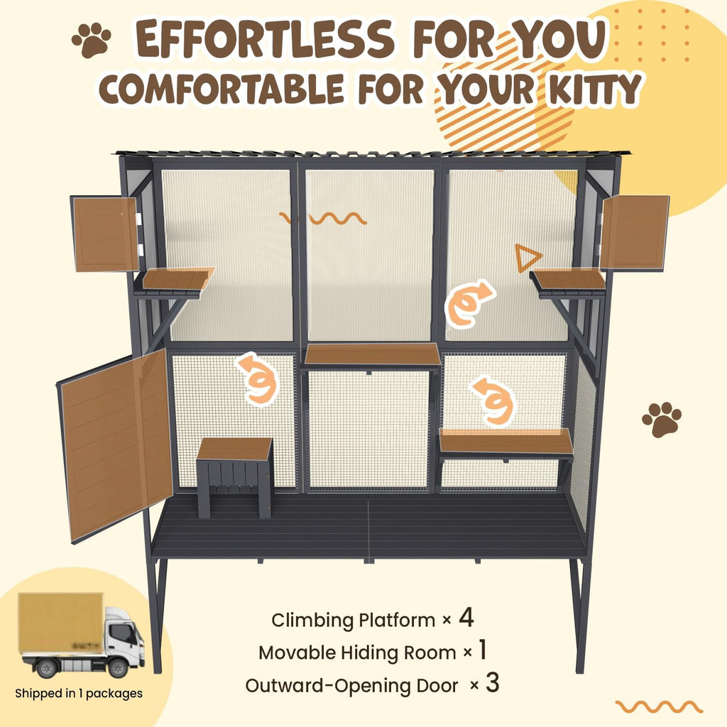 YODOLLA Catio Outdoor Cat Enclosure with Window Access
