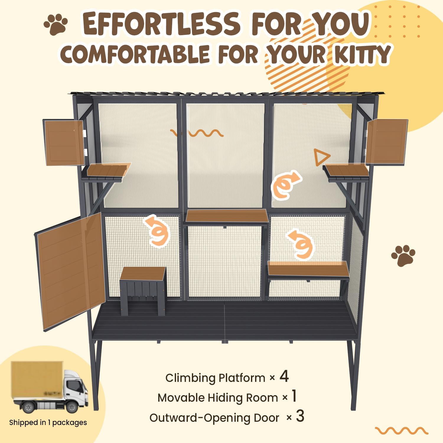 YODOLLA Catio Outdoor Cat Enclosure with Window Access