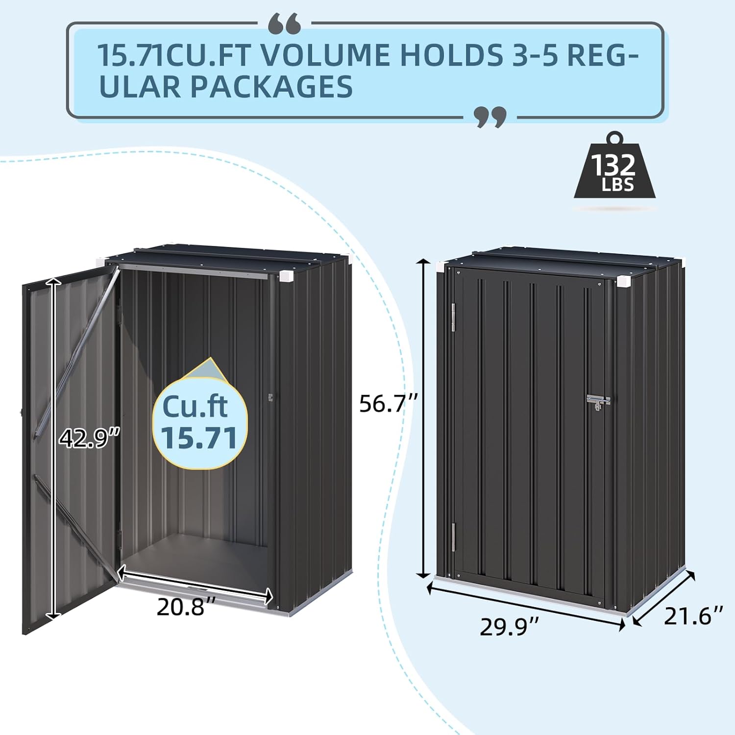 YODOLLA Outdoor Cabinet Storage Cabinet Weatherproof