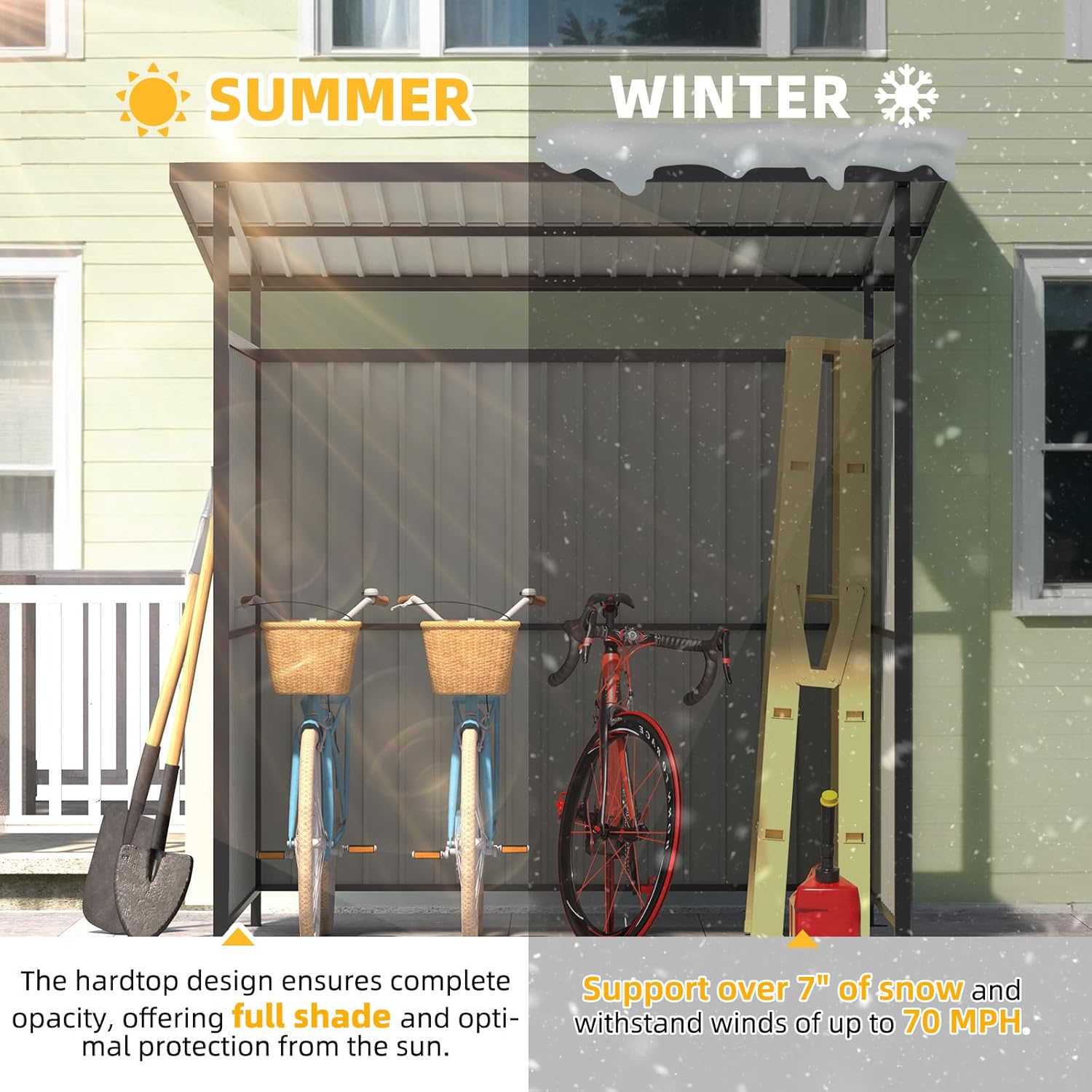 YODOLLA 6' x 6' Gazebo Outdoor Pergola for Patio, Small Lean to Hardtop Grill Gazebobest