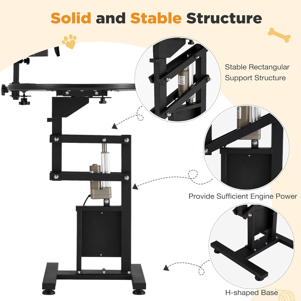 YODOLLA Electric Lift Dog Grooming Table with Foldable Arm