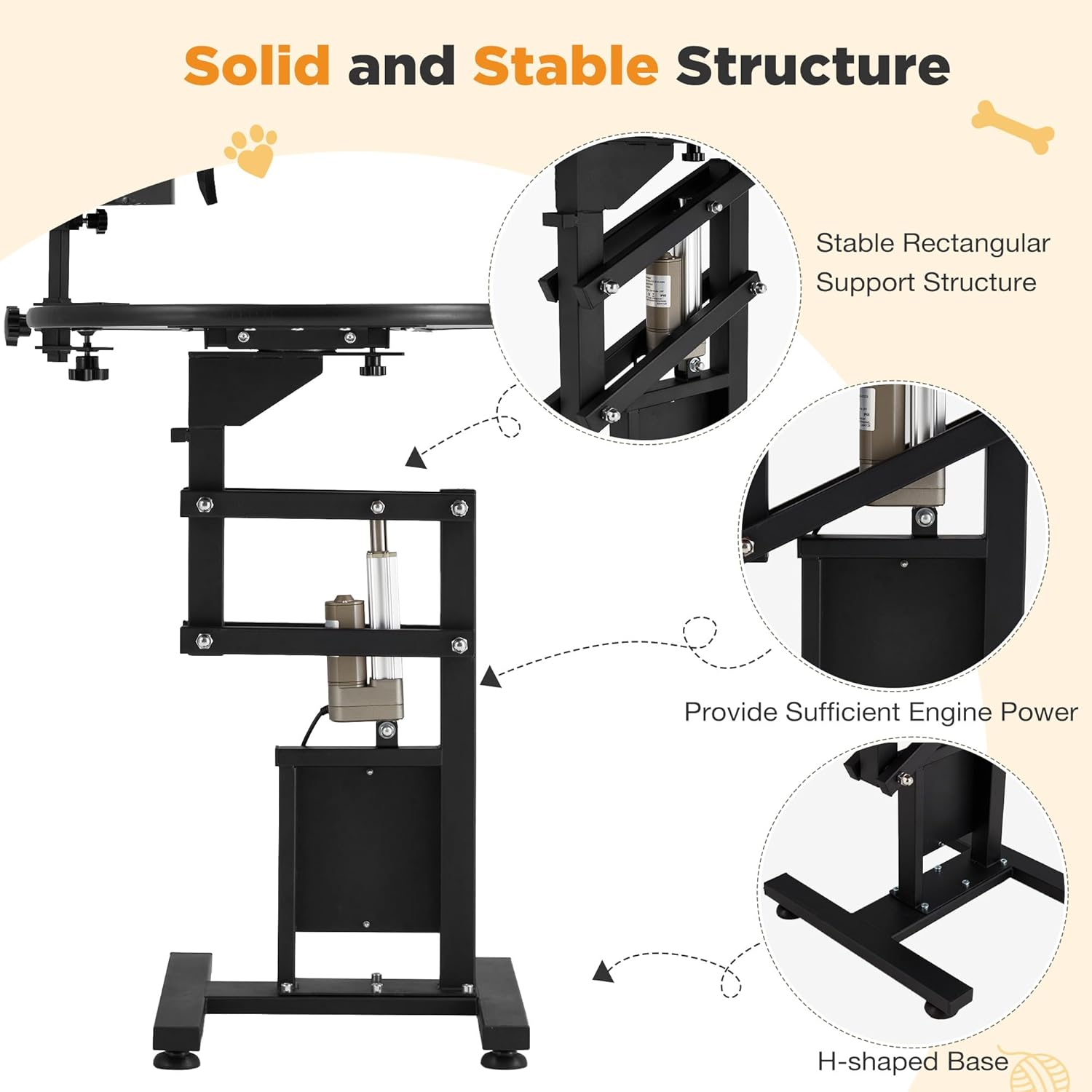 YODOLLA Electric Lift Dog Grooming Table with Foldable Arm