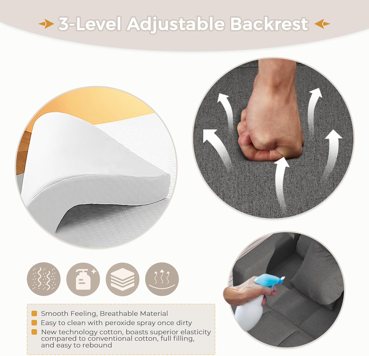 YODOLLA 36" Convertible Chair Bed, Modern Greybest