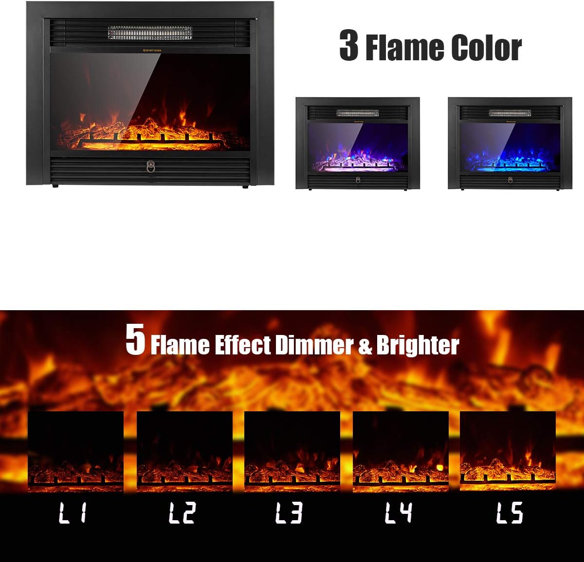 YODOLLA 28.5" Electric Fireplace Insertbest