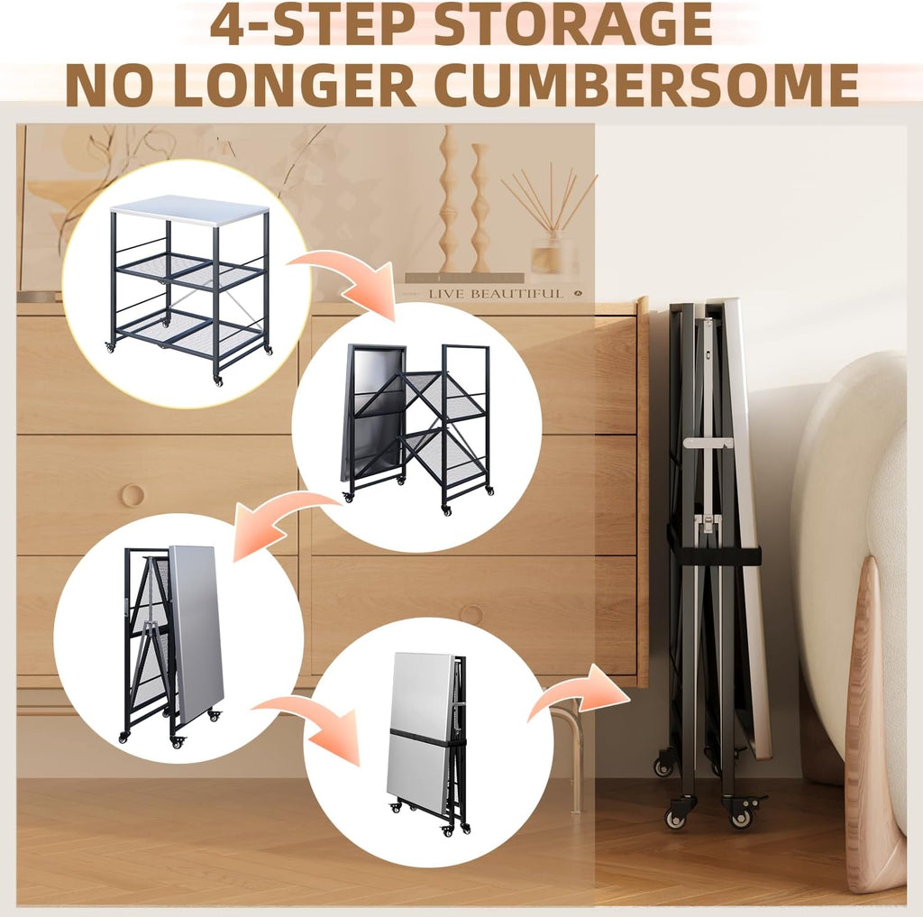 YODOLLA Stainless Pizza Oven Table with 2 Lock Casters, Silverbest