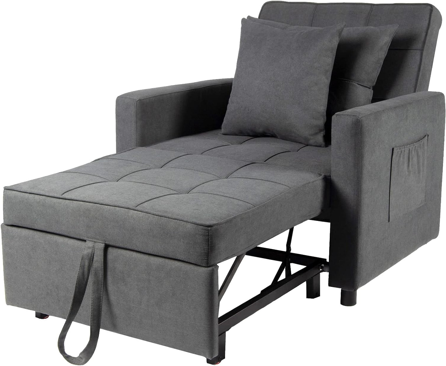 YODOLLA 36" Convertible Chair Bed, Modern Greybest