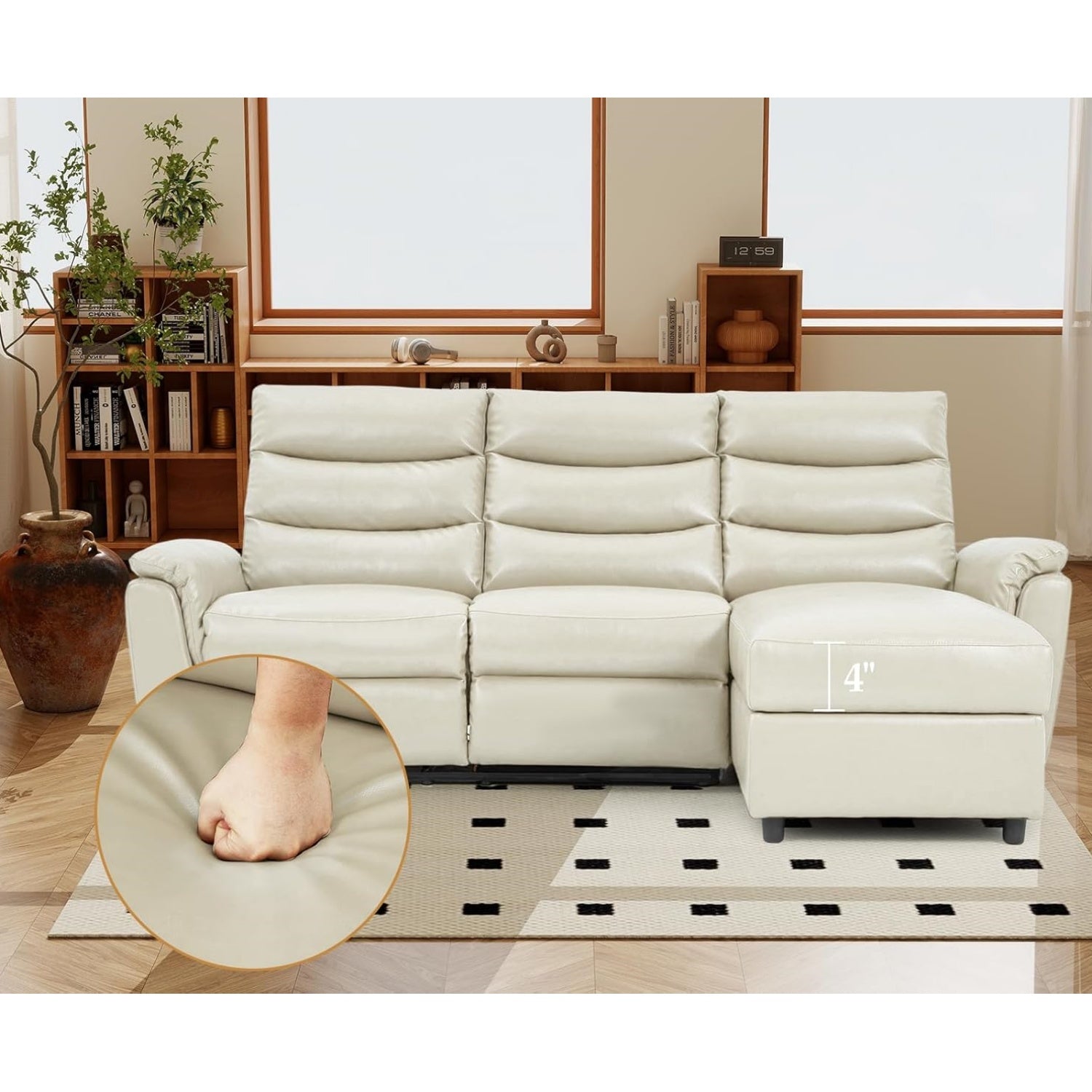 YODOLLA PU Leather Power Reclining Sectional Sofabest