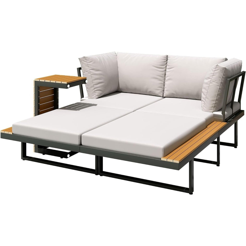 YODOLLA 4 Piece Metal Patio Furniture Set