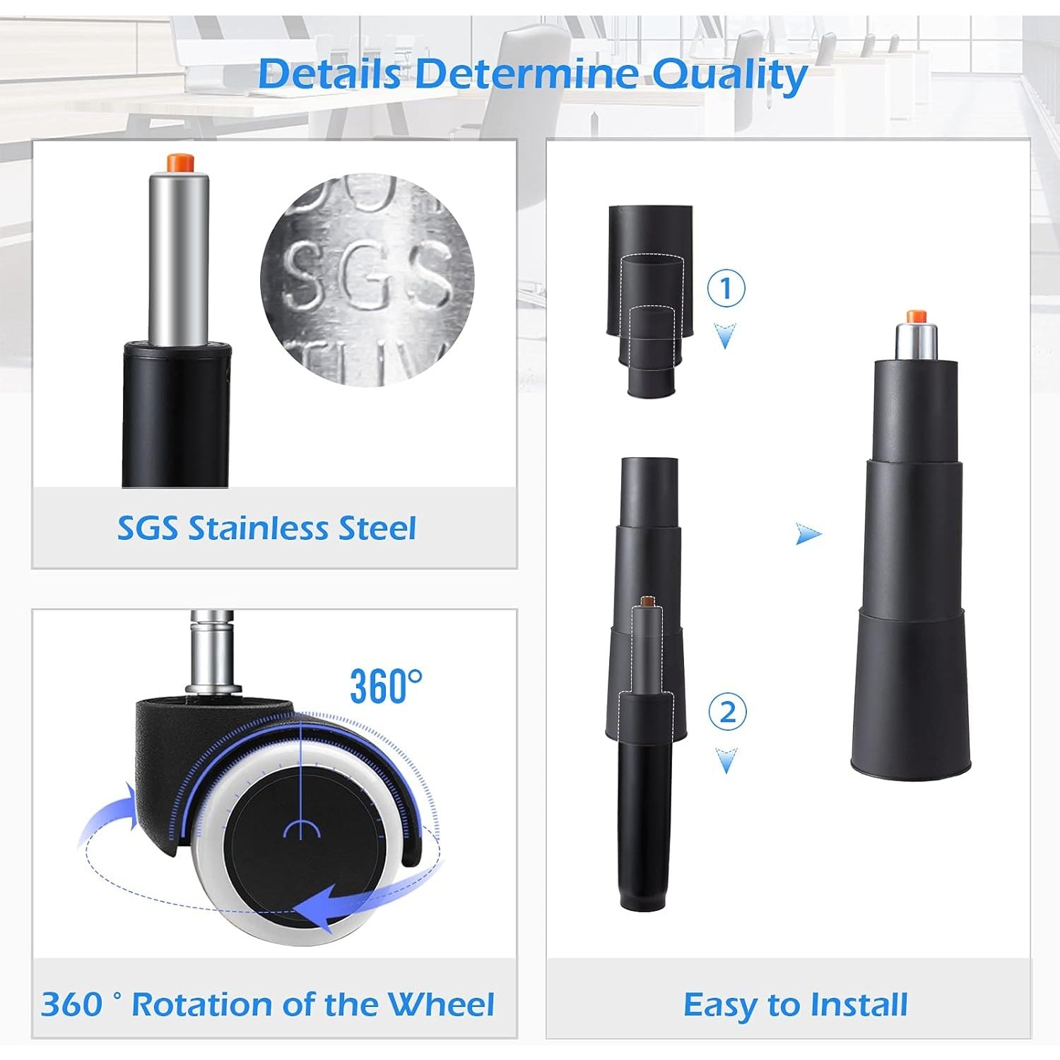 YODOLLA Ergonomic Office Chair with Heat&Massage, Fabric Graybest