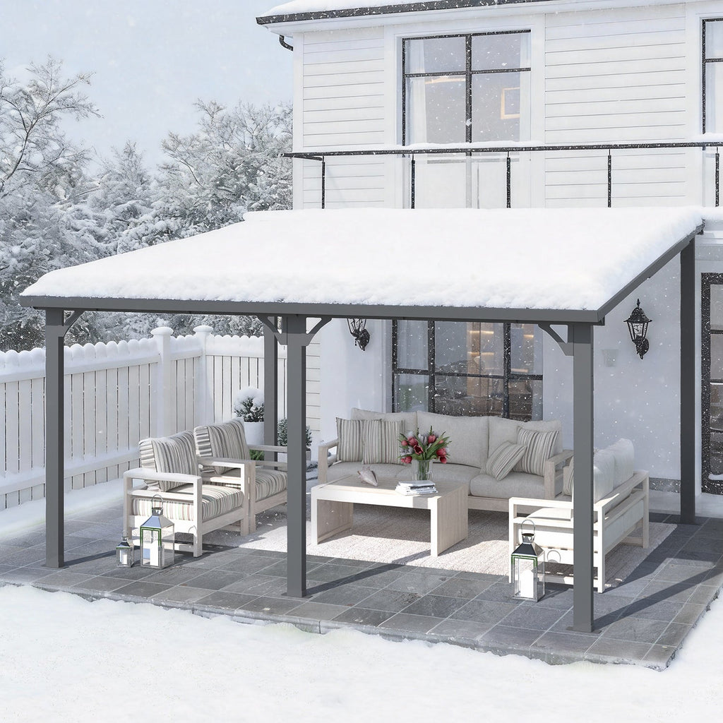 YODOLLA 14' x 12' Outdoor Hardtop Metal Gazebo for Patio