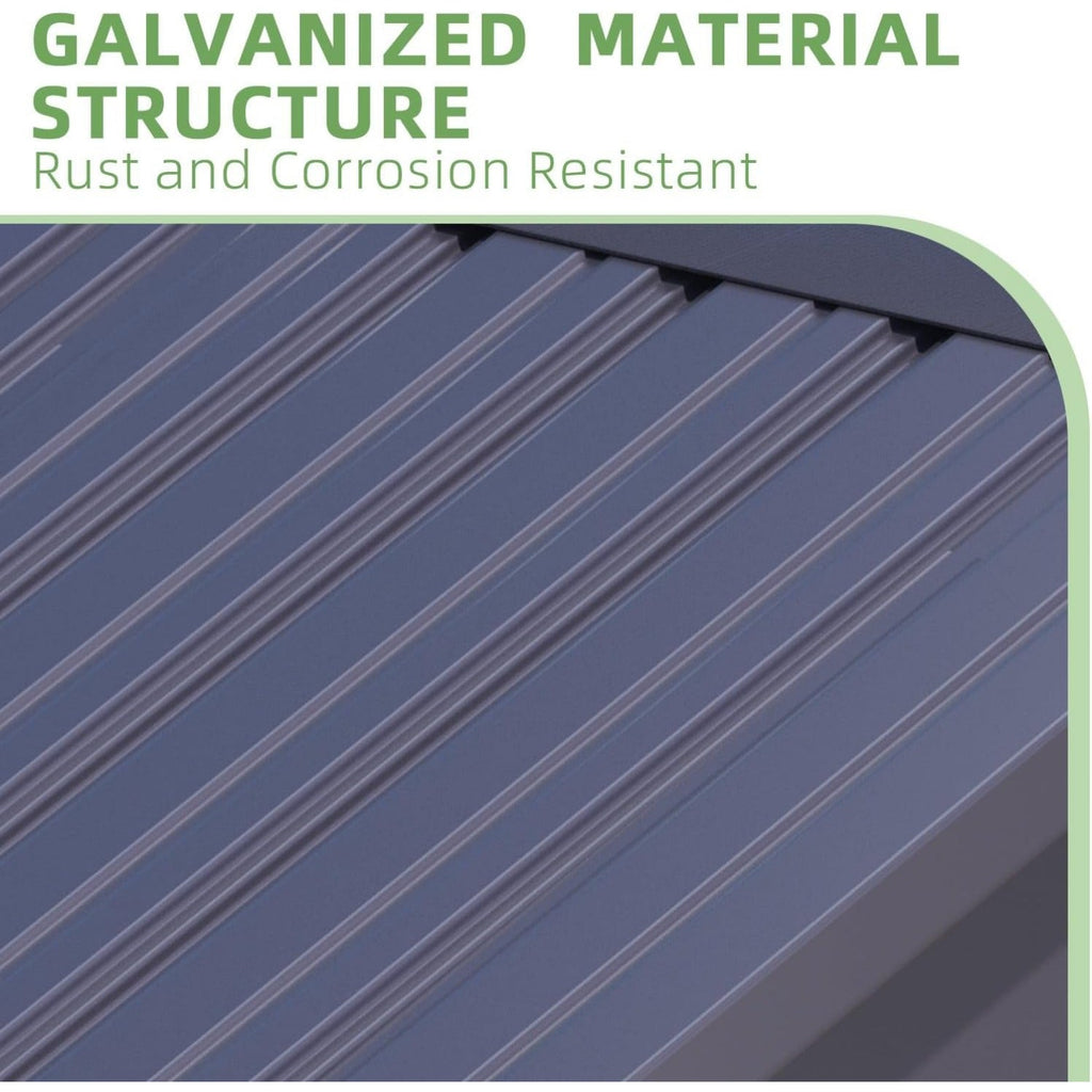 YODOLLA 2x5FT Outdoor Storage Shed, Grey