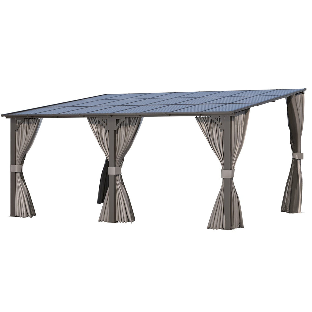 YODOLLA 16' x 12' Gazebo Outdoor Pergola with Curtains and Netting