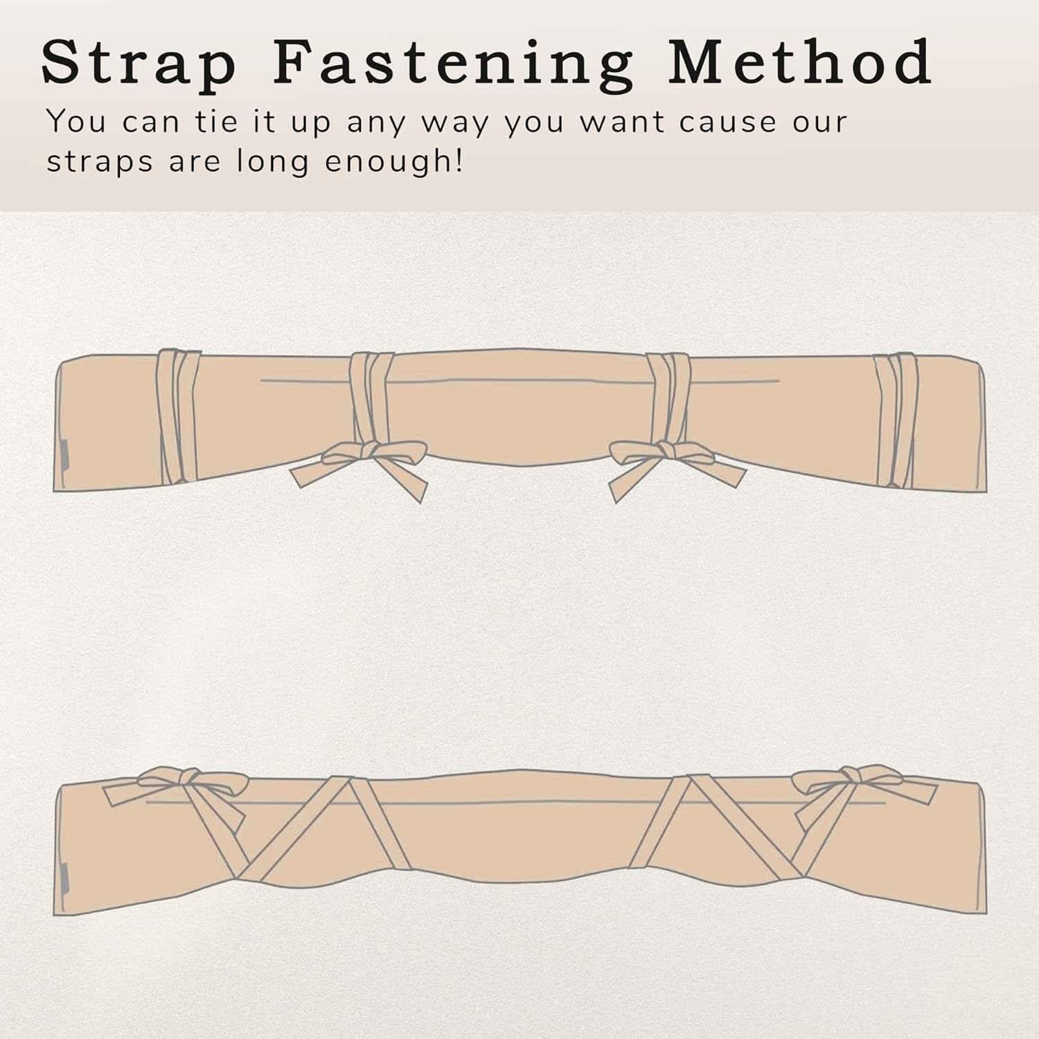 YODOLLA Storage Bag for 13' Wide Awnings for Patio, Beige