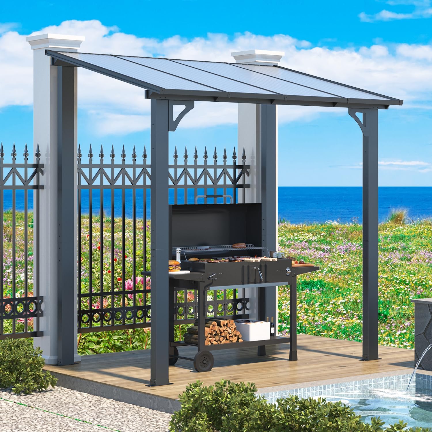 YODOLLA 8' x 5' Gazebo Outdoor Pergola