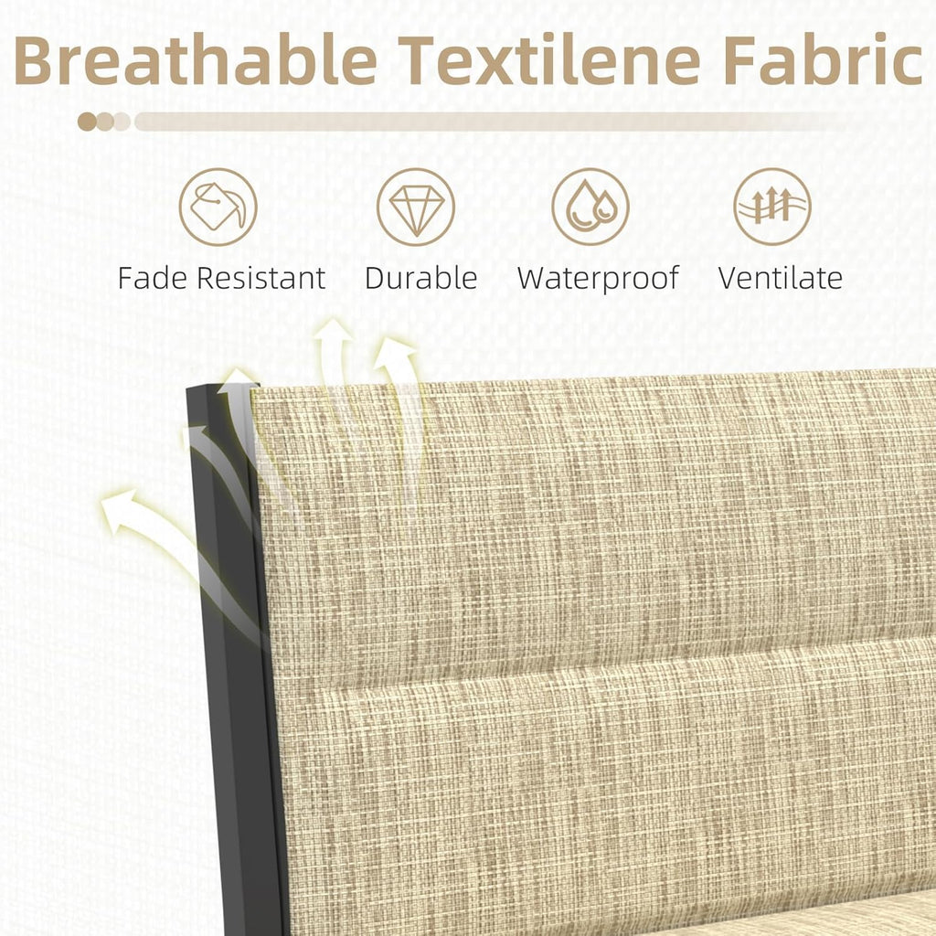 YODOLLA 7-Pc Sectional Patio Set Textilene Fabric, Yellowbest