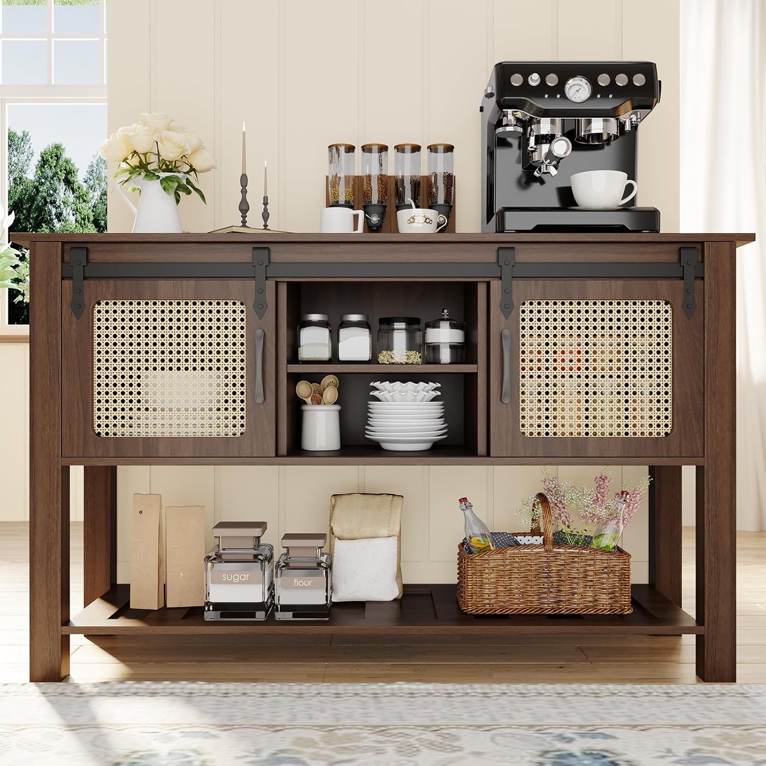 YODOLLA 47'' Buffet Cabinet, Coffee Bar Storage Cabinetbest