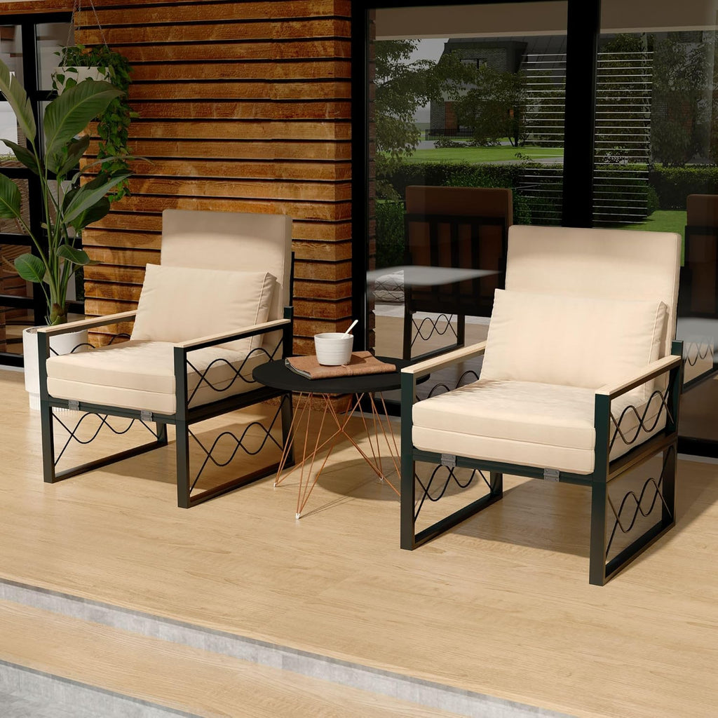 YODOLLA Outdoor Metal Chaise Lounge Chair Adjustable 5-Position Recliner